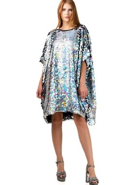 Batwing Sequin Dress